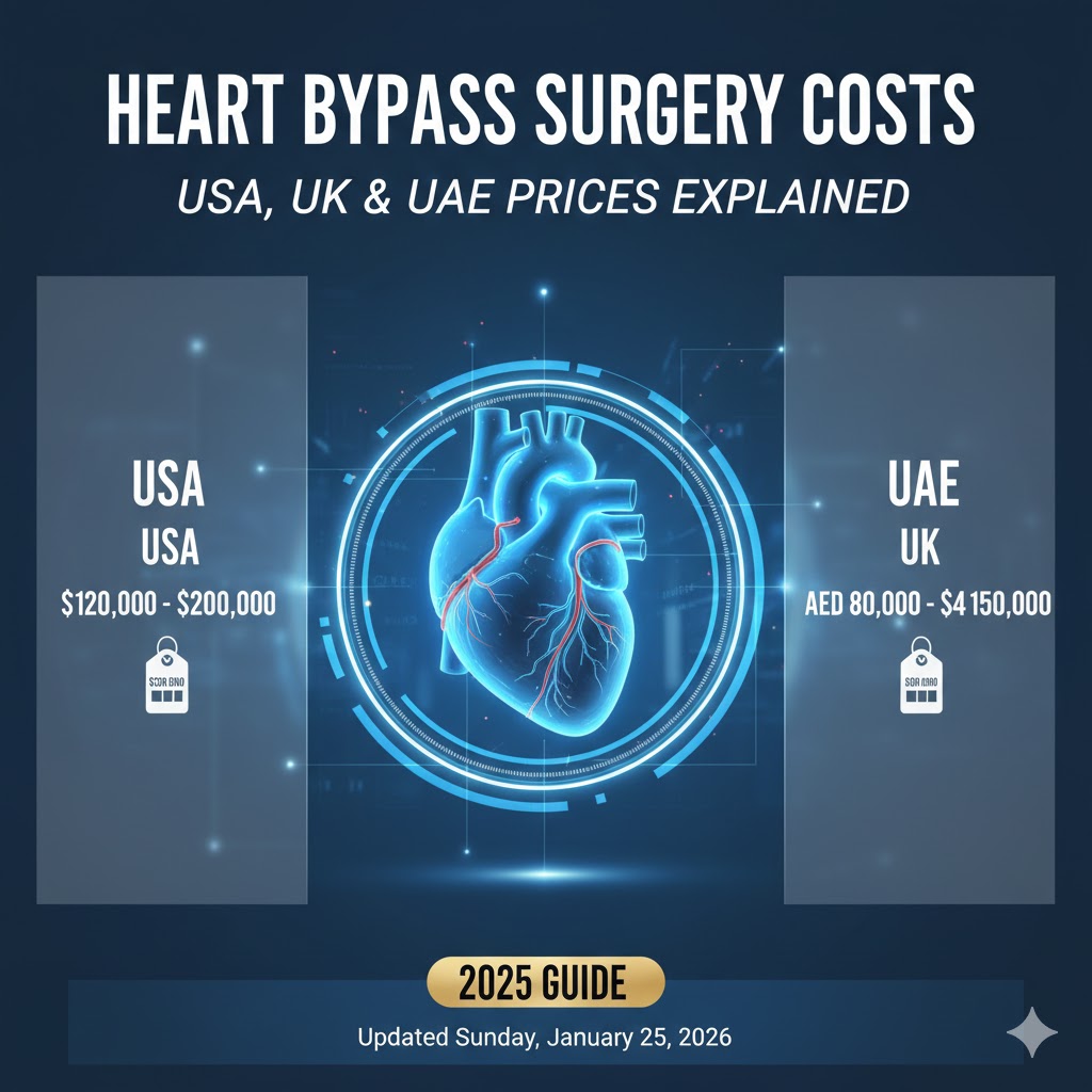 Heart Bypass Surgery Costs Compared USA, UK & UAE Prices Explained (2025 Guide)