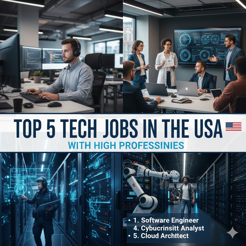 Top 5 Tech Jobs in the USA with High Salaries